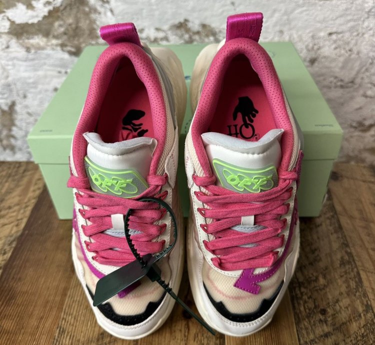Off White Odsy-1000 Pink White Low Top Sneaker Size 6 5 New