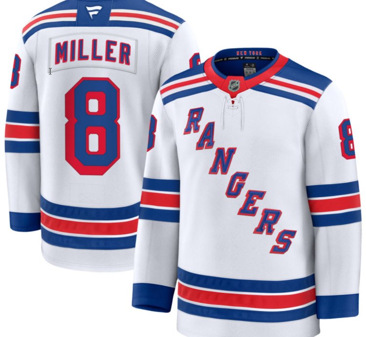 Mens Jt Miller Jersey 8 New York Rangers All Stitched White