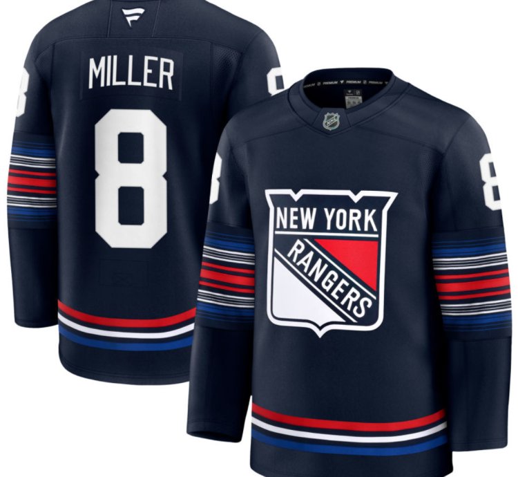 Mens Jt Miller Jersey 8 New York Rangers All Stitched