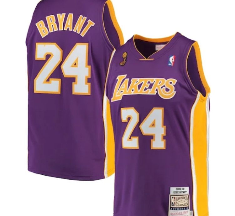 Kobe Bryant Los Angeles Lakers 200809 Hardwood Classics Authentic Jersey - Purple
