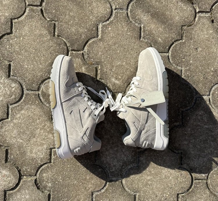 Off White Out Of Office Cow Suede Sneakers