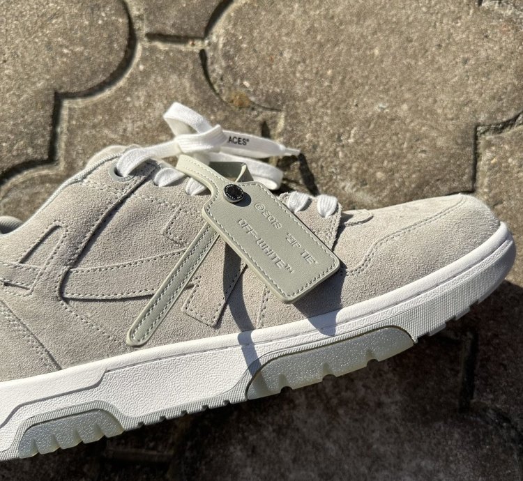 Off White Out Of Office Cow Suede Sneakers