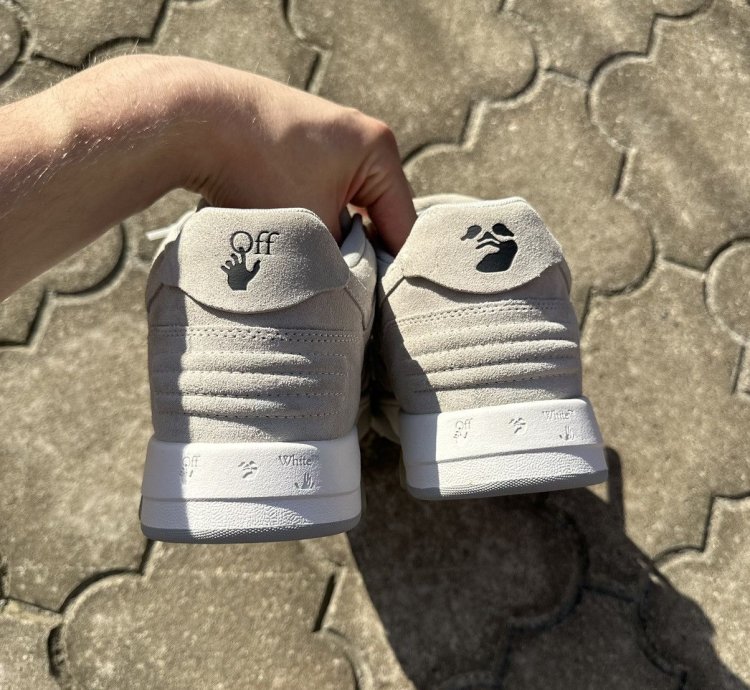 Off White Out Of Office Cow Suede Sneakers