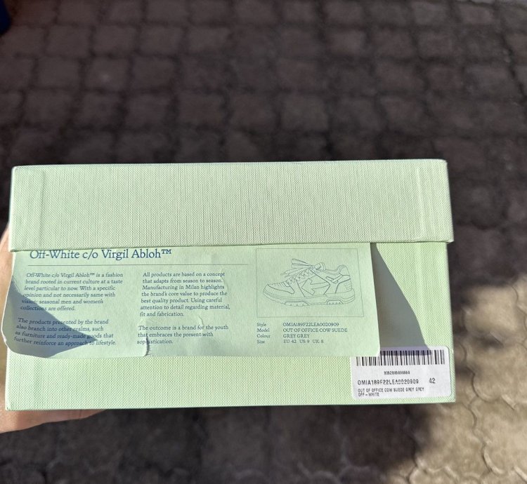 Off White Out Of Office Cow Suede Sneakers