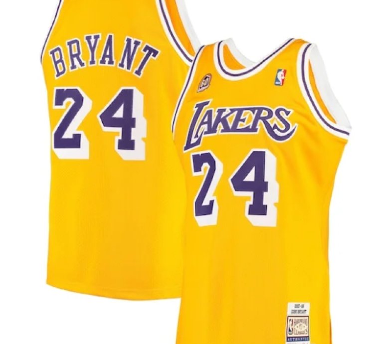 Los Angeles Lakers Kobe Bryant Gold 2007 Hardwood Classics Authentic Jersey