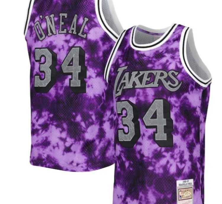 Shaquille Oneal Los Angeles Lakers 199697 Galaxy Swingman Jersey - Purple