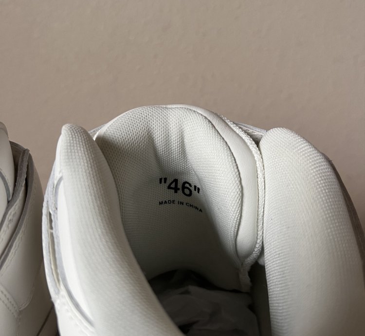 Off White Out Of Office Mid Top In White Leather