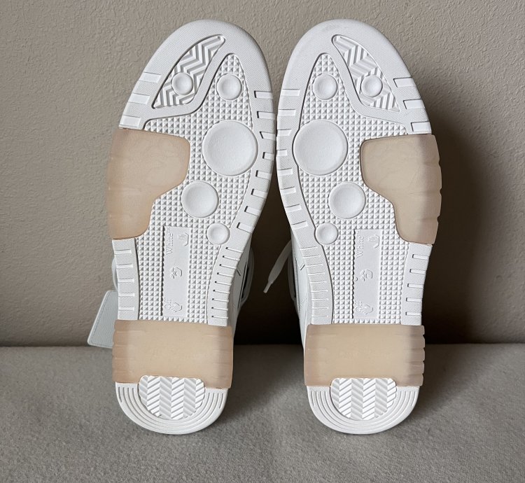 Off White Out Of Office Mid Top In White Leather