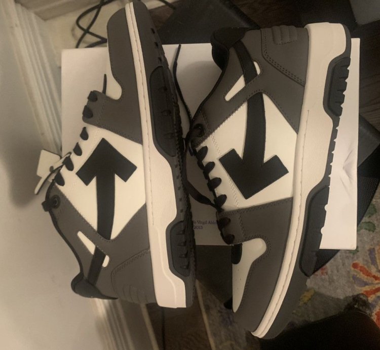 Off White Out Of Office Ooo Low Tops White Black Grey