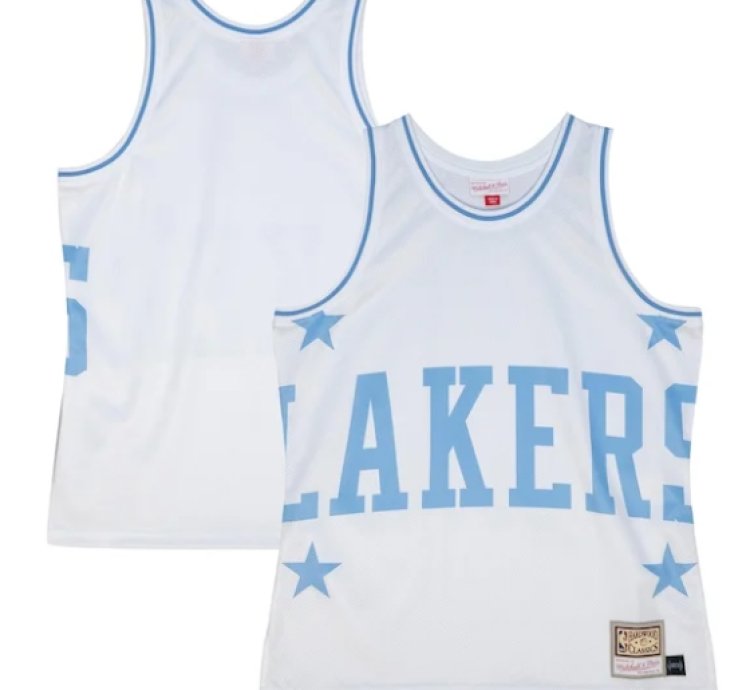 Los Angeles Lakers Hardwood Classics Blown Out Fashion Jersey - White