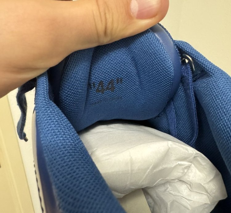 Off White Out Of Office Patent Leath Blue