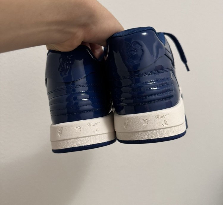 Off White Out Of Office Patent Leath Blue