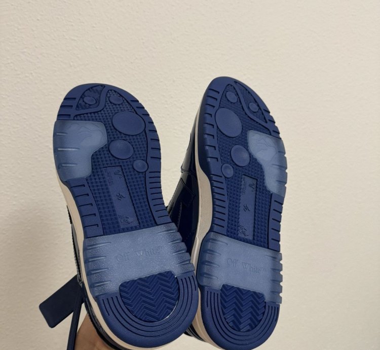 Off White Out Of Office Patent Leath Blue
