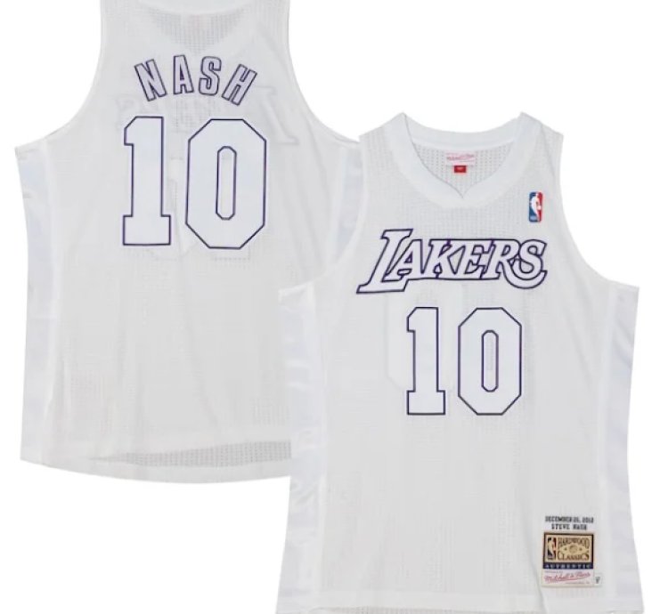 Steve Nash Los Angeles Lakers 2012 Authentic Player Jersey - White