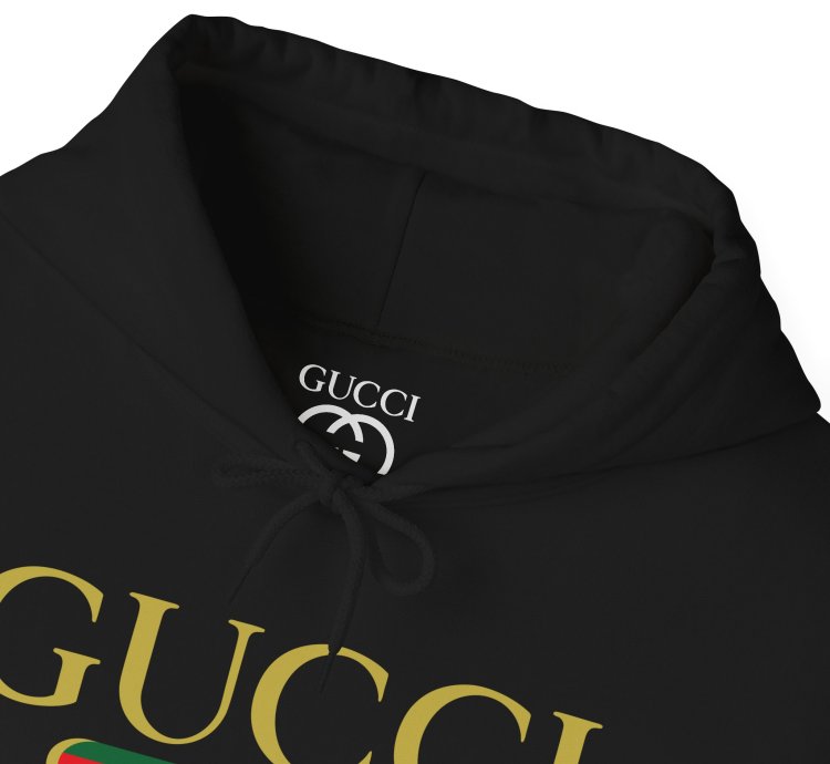 Gucci Gg Logo Black Hoodie - Size Usa