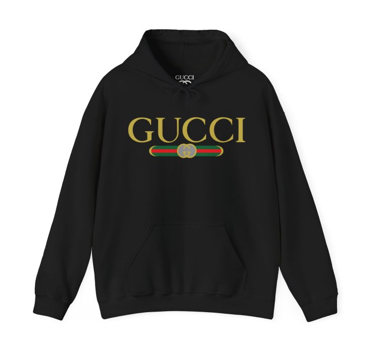 Gucci Gg Logo Black Hoodie - Size Usa