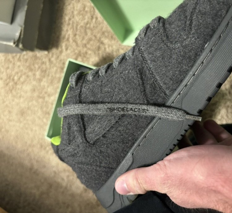 Off White Out Of Office Sneakers Black Wool Green
