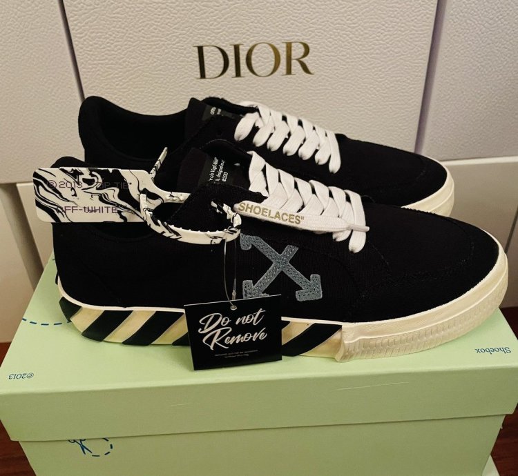 Off White Shoes Low Vulcanized Eco Canvas Sneakers