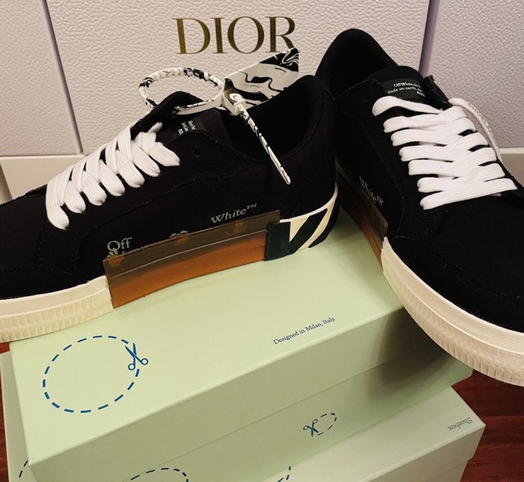 Off White Shoes Low Vulcanized Eco Canvas Sneakers