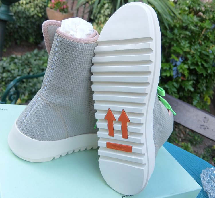 Off White Sneakers 42 Grey High Top Shoe Shoes Sneaker