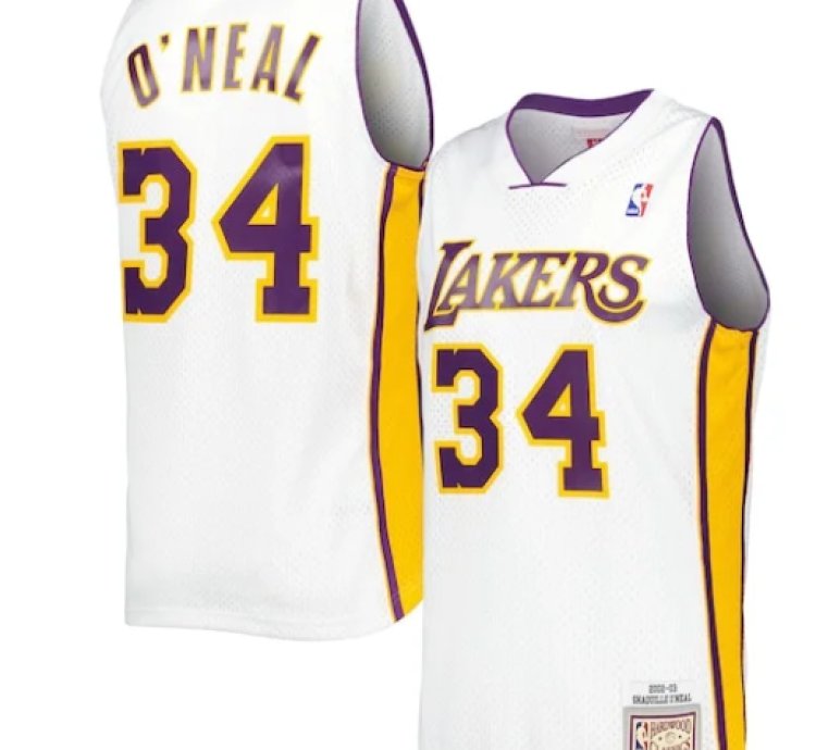 Shaquille Oneal Los Angeles Lakers 200102 Hardwood Classics Swingman Jersey - White