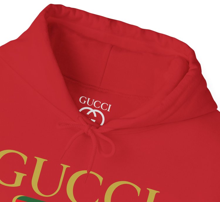 Gucci Gg Logo Red Hoodie - Size Usa