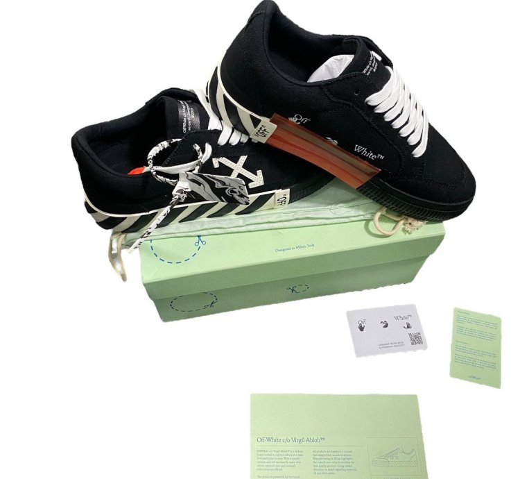 Off White Vulcanized Low Top Sneakers