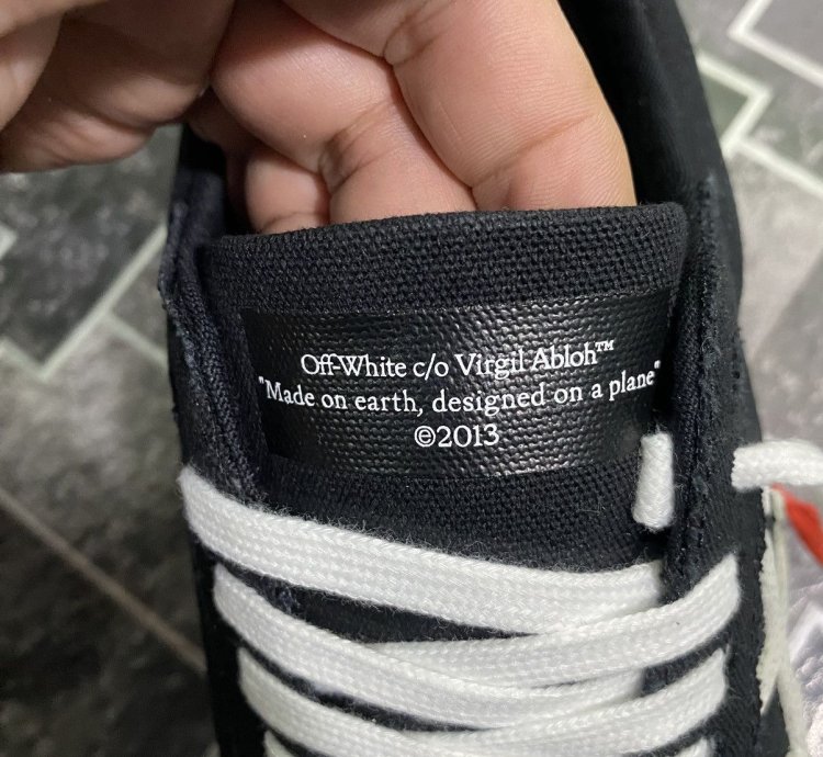 Off White Vulcanized Low Top Sneakers