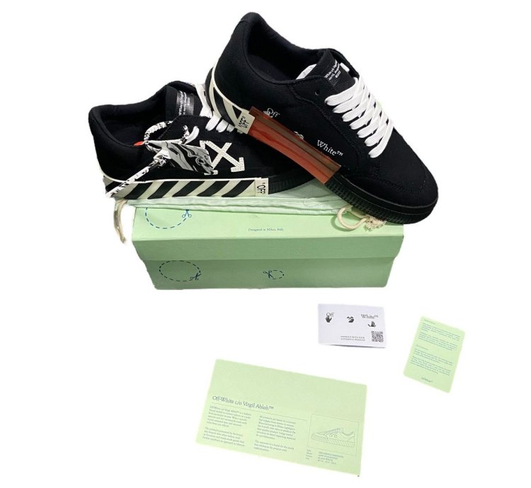 Off White Vulcanized Low Top Sneakers