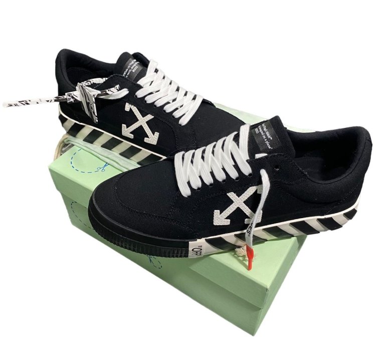 Off White Vulcanized Low Top Sneakers