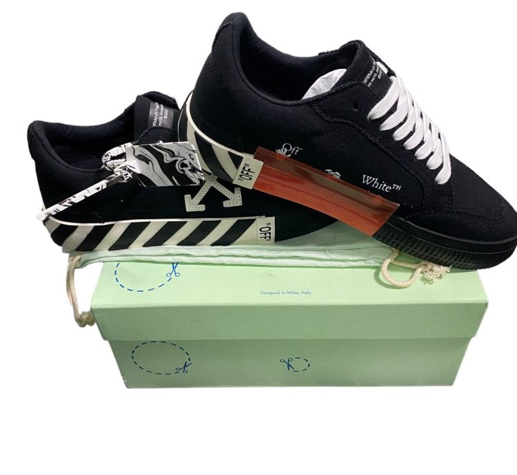 Off White Vulcanized Low Top Sneakers