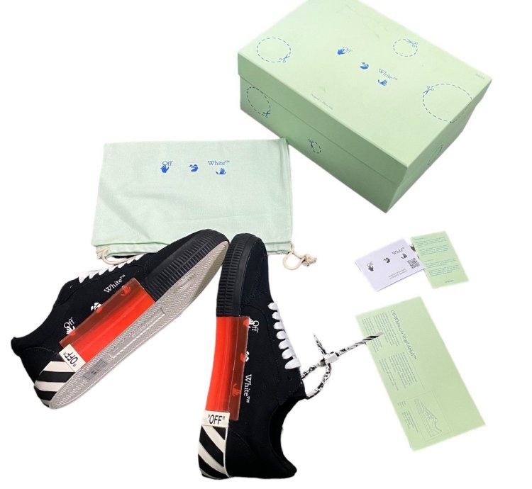 Off White Vulcanized Low Top Sneakers