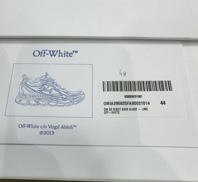 Off-white - Be Right Back Sneakers Black Lime
