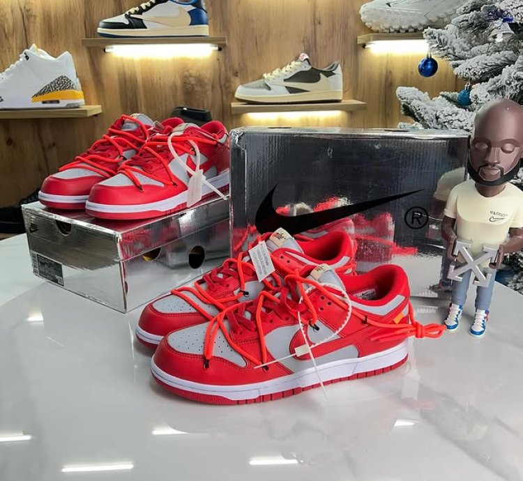 Off-white X Nike Dunk Low University Red