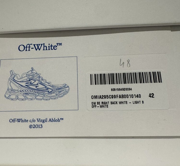 Off-white - Be Right Back Sneakers Light Blue