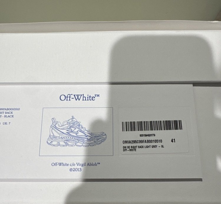 Off-white - Be Right Back Sneakers Light Grey Black