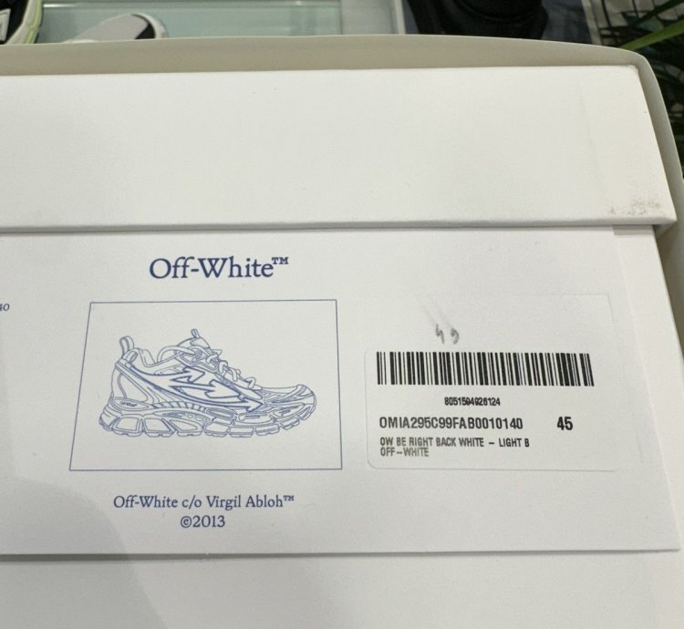 Off-white - Be Right Back Sneakers White Light Blue