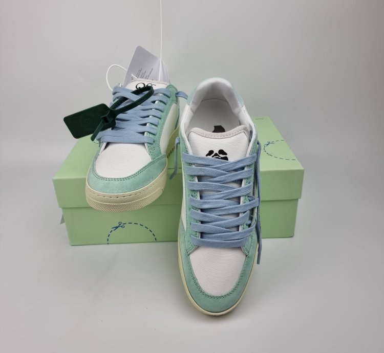 Off-white 5 0 White And Blue Sneakers New Fw22 38