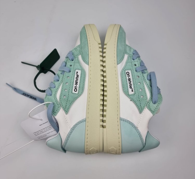 Off-white 5 0 White And Blue Sneakers New Fw22 38