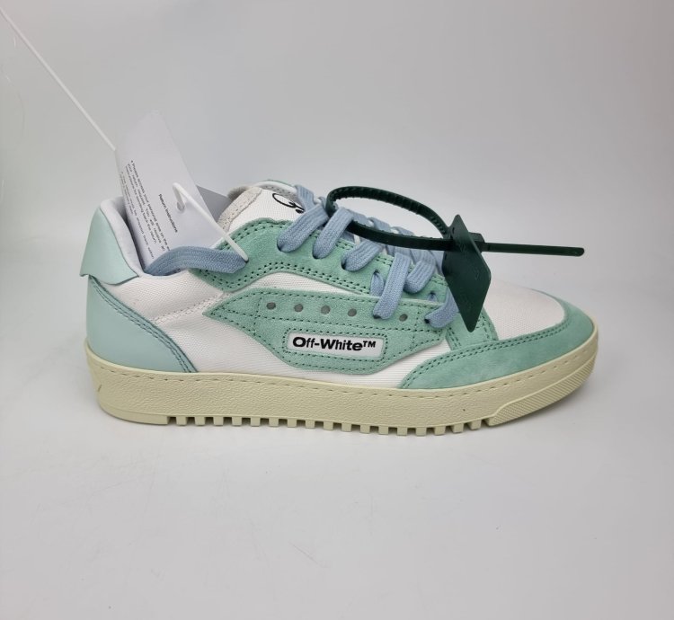 Off-white 5 0 White And Blue Sneakers New Fw22 38