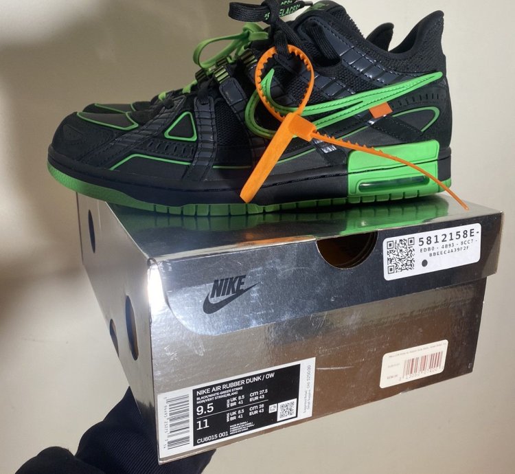 Off-white Air Rubber Dunk Green Strike