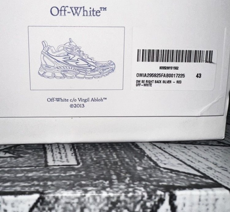 Off-white Be Right Back Silver Red