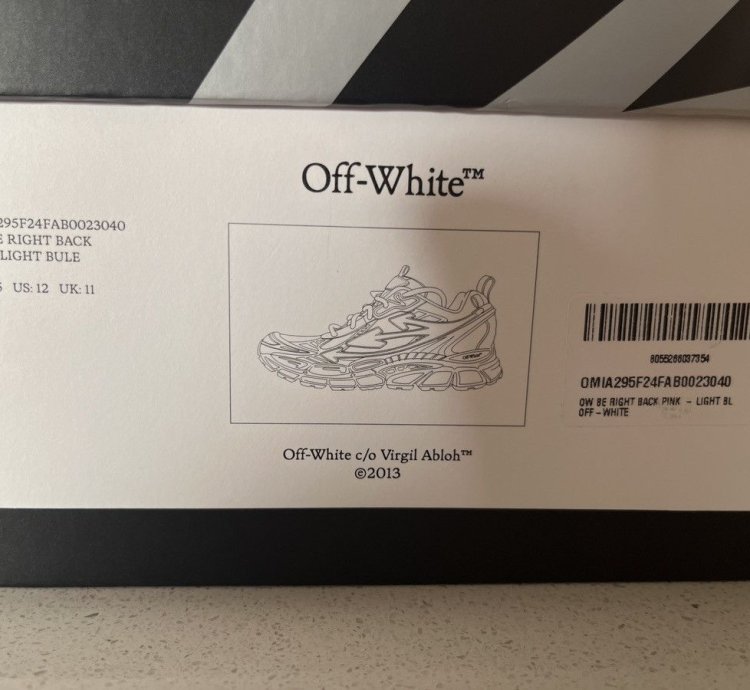 Off-white Be Right Back Sneakers Sz 12
