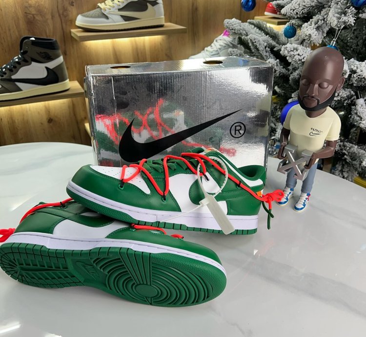 Nike X Off-white Dunk Low Pine Green