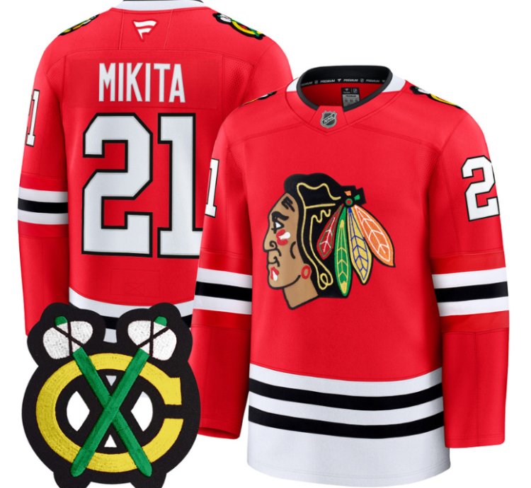 Stan Mikita Jersey 21 Chicago Blackhawks Premium All Stitched Red