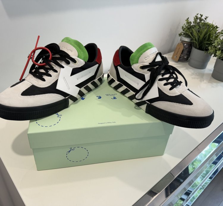 Off-white Floating Arrow Vulcanized Low Black Green Red
