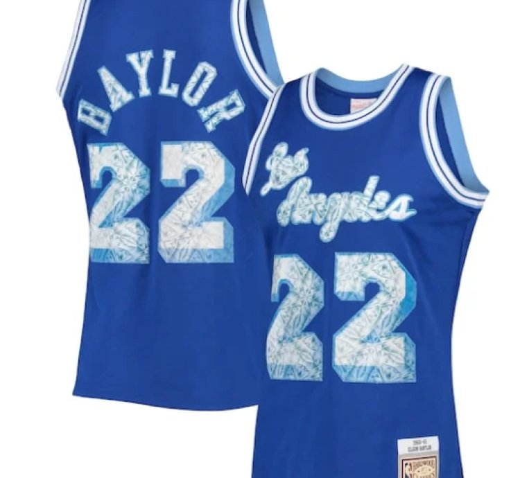 Elgin Baylor Los Angeles Lakers 199697 Hardwood Classics Nba 75th Anniversary Diamond Swingman Jersey - Royal