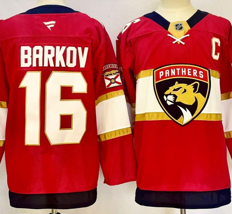 Custom Men Aleksander Barkov Panthers Red Jersey All Stitched
