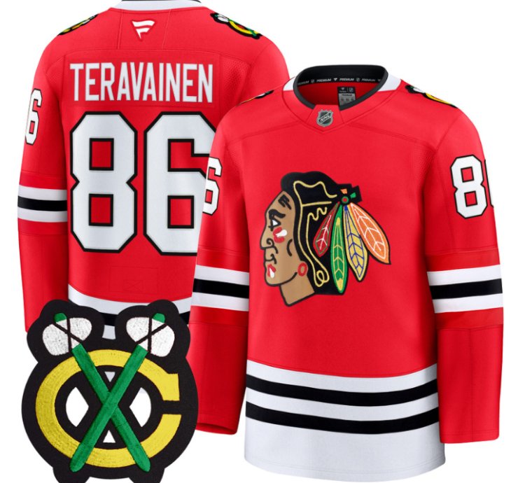 Teuvo Teravainen Jersey 86 Chicago Blackhawks Premium All Stitched Red
