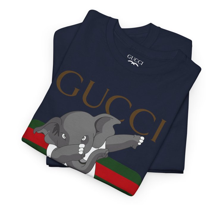 Gucci Elephant Navy T-shirt - Size Usa